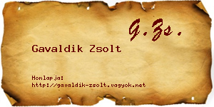 Gavaldik Zsolt névjegykártya